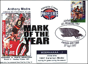 1997 Mark of the Year Cover with Crows Premiership PM
