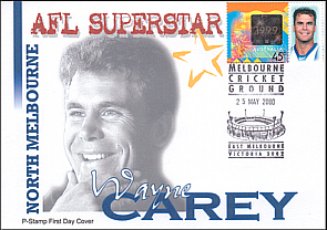 2000 P stamps FDC Wayne Carey