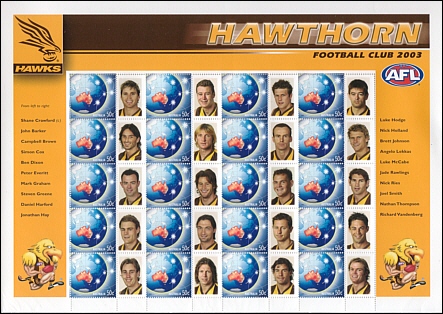 2003 Hawthorn P stamps