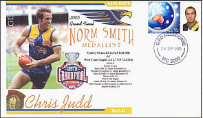 2005 Chris Judd Norm Smith Medal Cover