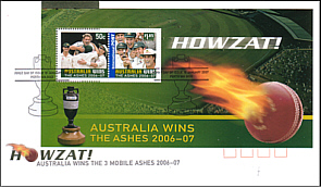 2007 Ashes Victory Miniature Sheet